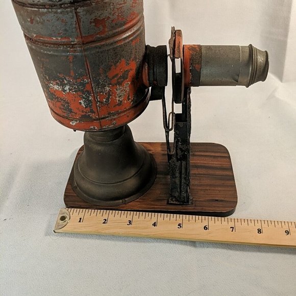 Antique German Magic Lantern Slide Projector 1890s 1880s 19th Century Oil Lamp - Picture 15 of 16